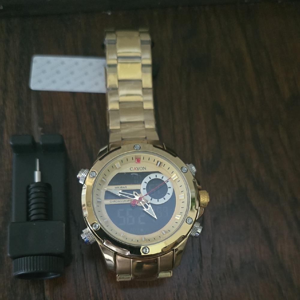 Gold Chronograph Men's Watch